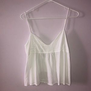 WHITE BRANDY MELVILLE FLOWY BLOUSE